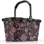 Reisenthel CARRYBAG fekete, virág motívumos bevásárlókosár BK7063 - borond-aruhaz