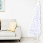 vidaXL Jumătate LED si globuri 180 cm alb (3077656)