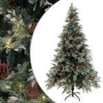 vidaXL Brad cu led-uri si conuri 195 cm (3094565)