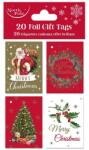 IRIS Karácsonyi ajándék kísérő címke/kártya, 20db/csomag, 5x7cm (X-34554-GTC)
