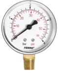 Ferro manométer 63 mm 4 bar alsó csatakozású 1/4 (M6304R)
