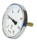 Afriso hőmérő acél BiTh 63 ST 0/ 120°C 40 mm 1/2 AX KL. 2 (63801)