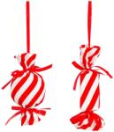 LAALU díszkészlet: piros-fehér cukorkák 13 cm, 2 db (LAU-6207)