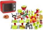 Smoby Set aparat electronic de microunde Tefal Elec Micro Wave Smoby și set de 100-bucăți accesorii cu fructe legume alimente și vase (SM310586-5) Bucatarie copii