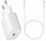 Samsung Ep-Ta800Nw USB Type-C Hálózati Töltő + USB Type-C Kábel - 25W, Fehér