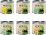Feringa 12x200g Feringa Single Meat Menü nedves macskatáp Vegyes csomag I (6 fajta): csirke, nyúl, bárány, borjú, kacsa, lazac)