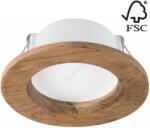 LAMKUR Led вградено осветително тяло woody spot led/5, 5w/230v 4000k орех Ø10 см (la51840)