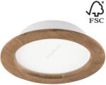 LAMKUR Led вградено осветително тяло woody spot led/16, 5w/230v 4000k орех Ø18, 5 см (la51864)