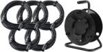 Pronomic XFXM 5x10m audió XLR kábel szett 5 db 10 m hosszú kábel kábeldobbal (KST89970)