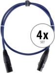Pronomic Stage DMX3-1 DMX kábel 1m 4 darabos KÉSZLET (KST38563)