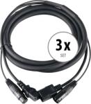 Pronomic 3 Darabos Készlet Pronomic Stage IECD-2.5 DMX hibrid kábel C/DMX 2.5 m (KST52357)