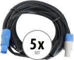 Pronomic Stage PPD-5 Hibrid Kábel Tápdugó / DMX 5db Szett (KST75996)