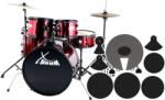 XDrum Rookie 22" Fusion Dobkészlet Ruby Red plusz hangtompító készlet (KST34706)