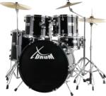 XDrum Semi 20" Stúdió Dobkészlet Éjfekete állvány+ Crash Cintányér (KST39580)