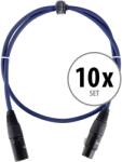 Pronomic Stage DMX3-1 DMX kábel 1m 10 darabos KÉSZLET (KST38564)