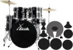 XDrum Semi 20" Stúdió Dobkészlet Éjfekete + csillapítókészlet (KST32015)
