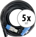 Pronomic Stage PPD-10 Hibrid Kábel Tápdugó / DMX 5db Szett (KST75998)