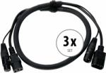 Pronomic 3 Darabos Készlet Pronomic Stage IECD-1 DMX hibrid kábel C/DMX 1 m (KST52354)