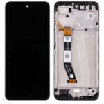 Motorola Moto G14, Moto G15 LCD Kijelző+Érintőüveg+Előlap Keret, Fekete (5D68C23075) Gyári, Service Pack