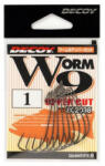 DEC Decoy Worm9 Uppercut #6 Ns Black 9pcs/bag (e-jde40906)