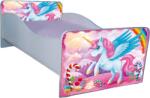  Pat pentru copii 2-8 ani Micii Ponei, model cu saltea 140x70 Cm inclusa Ptv4229 (PTV4229)