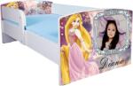  Pat pentru fete 2-16 ani Personalizat Rapunzel, Cu Protectie si saltea 180x80 Cm Ptv4382 (PTV4382)