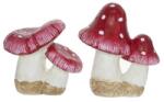  Dekoráció gomba pöttyös kerámia 13x9x15, 5cm piros 2 féle, 1db (20B161-16)