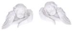  Angyal figura szárnyakkal poly 8, 3x5x4, 3cm fehér 2 féle 1db, figura nem választható