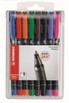 STABILO Alkoholos filc készlet, 1 mm, STABILO OHPen M, 8 különböző szín (843/8)
