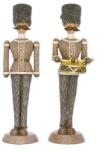  Dekoráció katona álló poly 7x8x25 cm szürke-arany 2 féle 1db, figura nem választható (MX212741-10A)