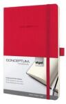 Sigel Jegyzetfüzet, exkluzív, A5, vonalas, 97 lap, puhafedeles, SIGEL "Conceptum", piros (SICO325) - tonerprint