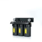 FILTRO Set 3 carcase negre, FILTRO BIG BLACK 10" TRIO, conexiune 1" din alama, cheie, manometre intrare-iesire si cadru metalic (BIG-BLACK-10-TRIO) Filtru de apa bucatarie si accesorii