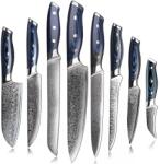  AK-20182 damaszk késkészlet - Kék