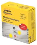 Avery Zweckform Kerek címkék 10 mm, nagyon sárga, adagolóban