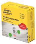 Avery Zweckform 19 mm-es kerek címkék, nagyon zöldek, adagolóban