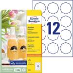 Avery Zweckform Nyolcszögletű címkék 61x60, 3 mm, Avery 10 lap, fehér