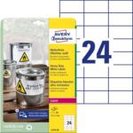 Avery Zweckform Poliészter címkék, nagyon tartósak, 70x37 mm, Avery A4, fehér, 20 lap