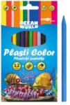 Junior Műanyag zsírkréta Plasti Color Ocean World - 12 db-os készlet