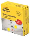 Avery Zweckform 19 mm-es kerek címkék, nagyon sárga, adagolóban