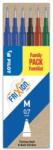 Pilot Frixion gumiszerű utántöltő 0, 7 mm/6 db - kék, fekete, piros, zöld