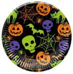 Procos Halloween Happy papírtányér 8 db-os 23 cm FSC (PNN96737) - kidsfashion