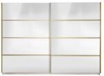 Spectral Mobila Gold Dulap 2800 Crem cu usi cu oglinda + 2 Comode Garderoba