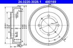 ATE Tambur frana ATE 24.0220-3028.1 (24.0220-3028.1) - automobilus