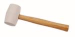 BAUTOOL 4440600 Ciocan de cauciuc alb, maner din lemn 60 mm (4440600) Ciocan