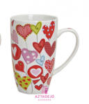  Porcelán bögre szív minta 380ml (SZIBPO)
