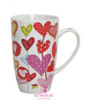  Porcelán bögre szív 380 ml (SZBO1)