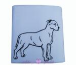  Hímzett kutyás polár takaró fehér fekete hímzéssel (HKPTF)