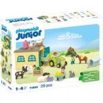 Playmobil Junior Farm traktorral pótkocsival és állatokkal (71656)