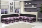 DST Ъглови легла с матраци-dst 82/190, Purple rose с черна кожа