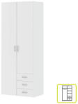 TEMPO KONDELA Szekrény, fehér, GWEN 70425 - smartbutor